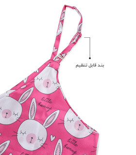 ست شورتک و تاپ بندی و اسکرانچی ساتن Max مکس کد 024 طرح خرگوش