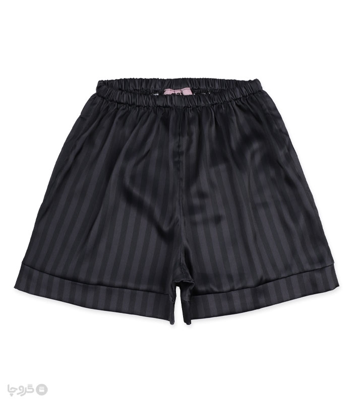 ست شورتک و تاپ بندی و اسکرانچی ساتن Max مکس کد 024 طرح Victoria's Secret