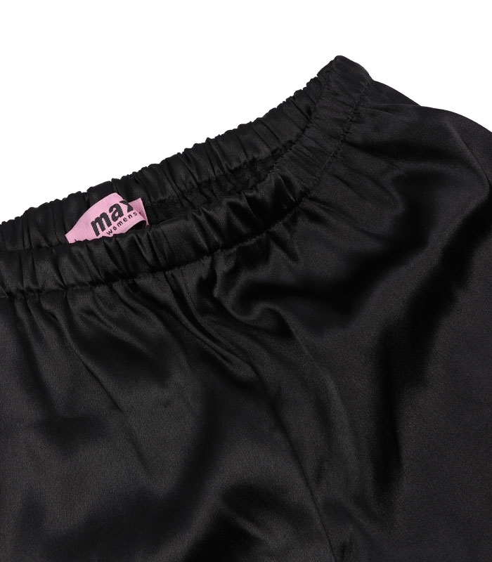 ست لباس خواب راحتی شلوارک و بلوز ساتن Max مکس کد 025 طرح پلنگی