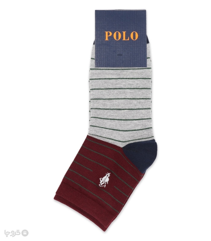 جوراب نیم ساق گلدوزی کد 40010 طرح Polo