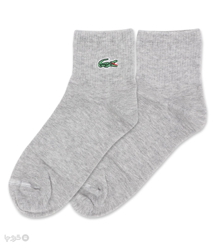 جوراب نیم ساق گلدوزی کش انگلیسی کد 41010 طرح Lacoste