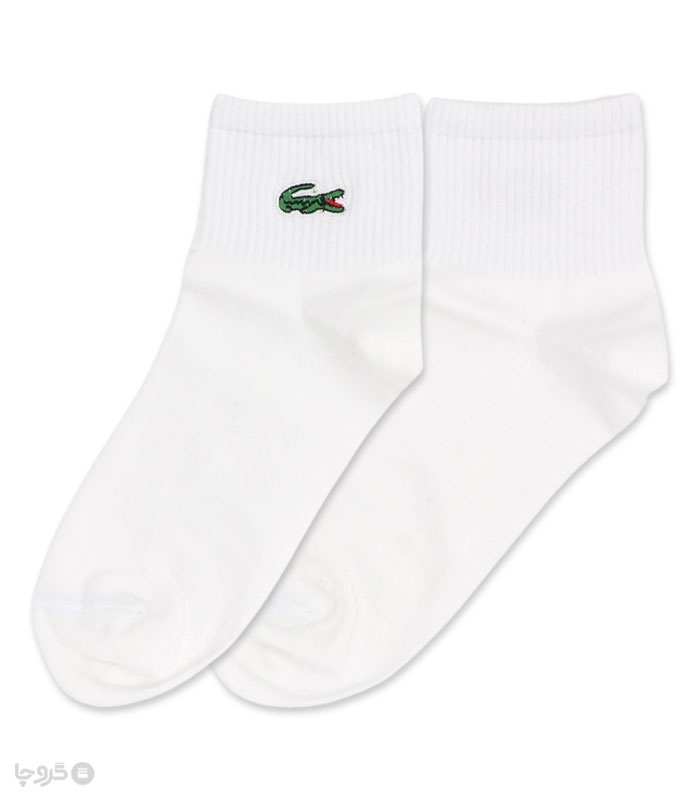 جوراب نیم ساق گلدوزی کش انگلیسی کد 41010 طرح Lacoste