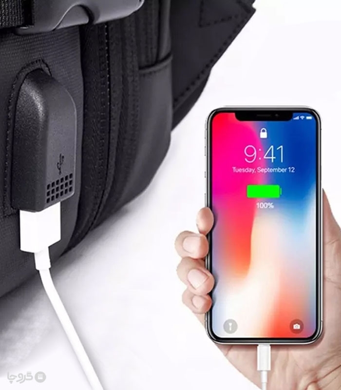 کوله پشتی ضد آب Bange بنج کد 1908 مناسب لپ تاپ و تبلت - دارای درگاه USB