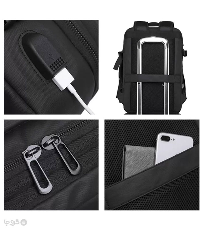 کوله پشتی ضد آب Bange بنج کد 1908 مناسب لپ تاپ و تبلت - دارای درگاه USB