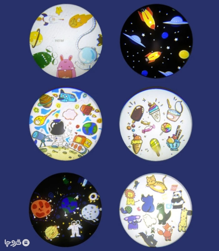 چراغ خواب و پروژکتور کهکشانی طرح مریخ نورد - همراه با کابل شارژ
