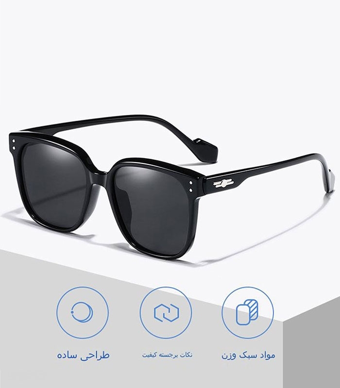 عینک آفتابی زنانه پلاریزه کد 0723 مدل Square Frame