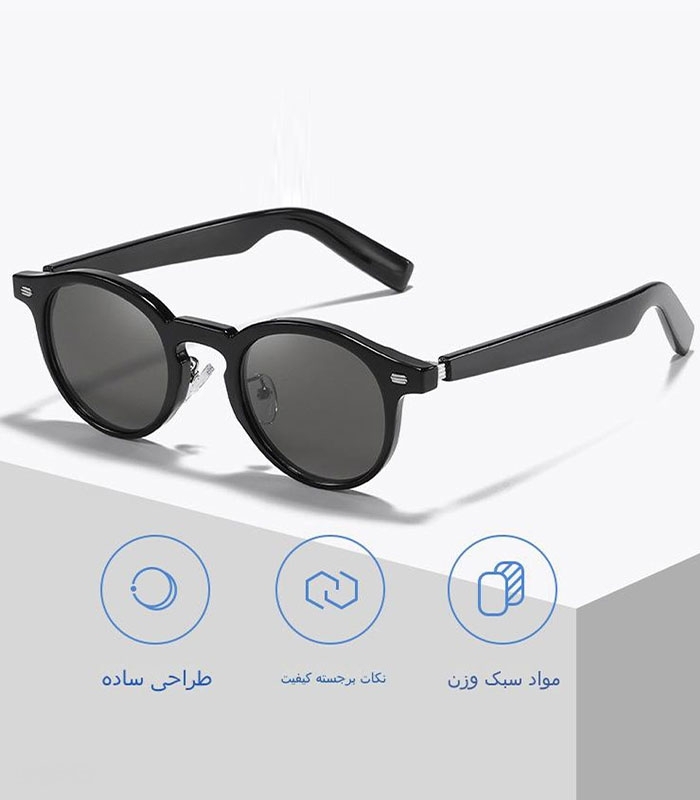 عینک آفتابی زنانه پلاریزه کد 2006 مدل Round Frame