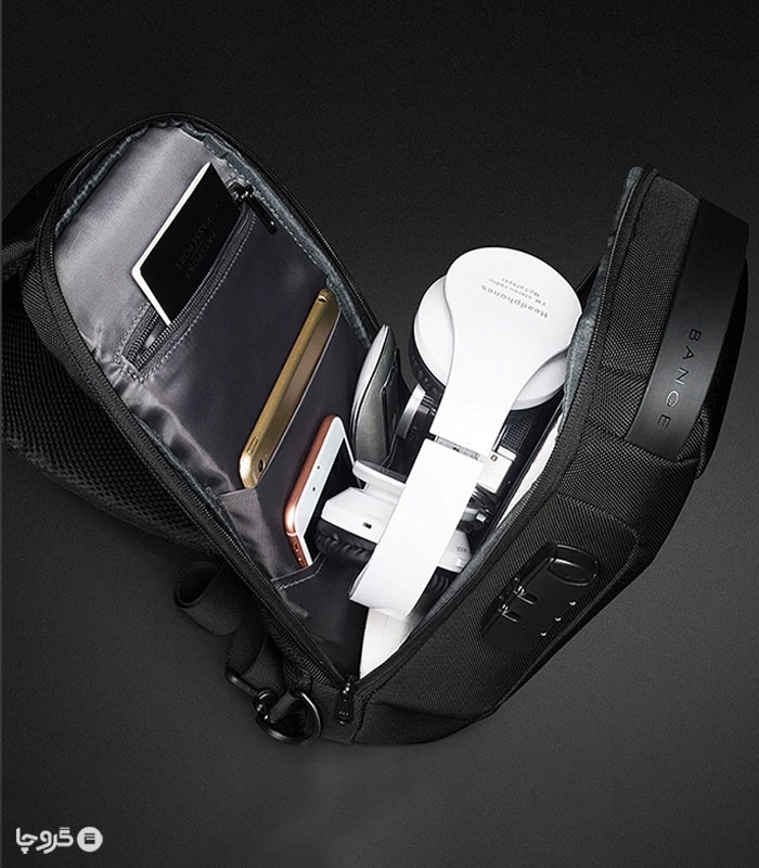 کیف کراس بادی ضد آب و ضد سرقت Bange بنج کد 22085 - دارای درگاه USB