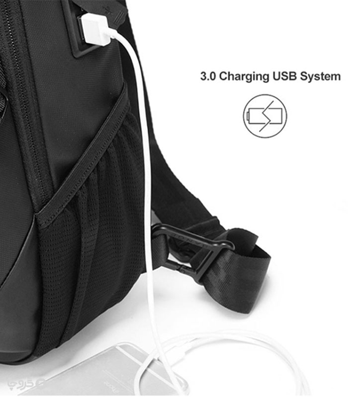 کیف کراس بادی ضد آب Bange بنج کد 77120 - دارای درگاه USB