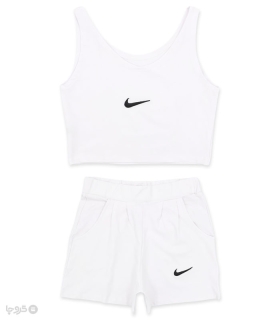 ست شلوارک و کراپ نخی Max مکس طرح Nike