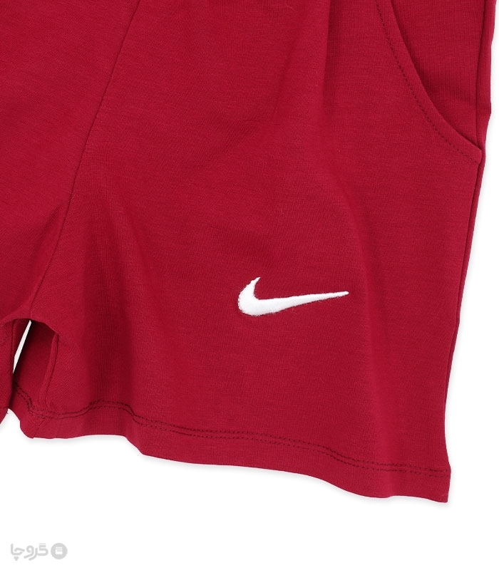 ست شلوارک و کراپ نخی Max مکس طرح Nike