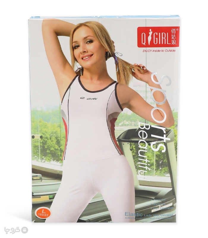 ست شلوارک و تاپ نخی Q.Girl کد 1187 اسپورت