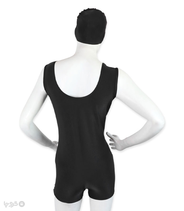 ست مایو یک تکه کاپدار و کلاه طرح Speedo