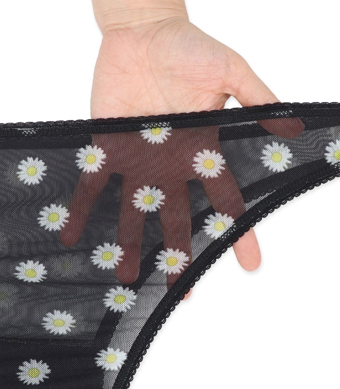 ست شورت و سوتین توری فنردار Koza کوزا کد 80288 طرح گل بابونه