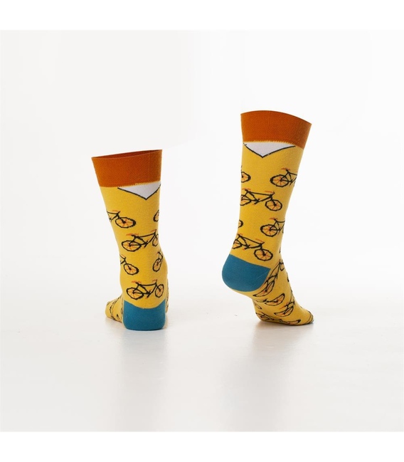 جوراب Özgür ازگور ساق دار طرح دوچرخه زرد