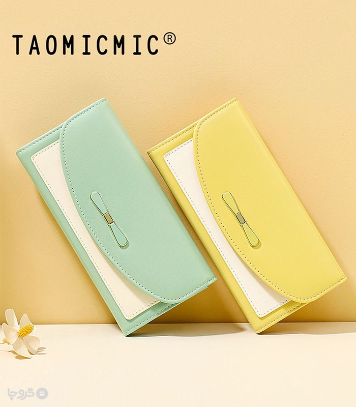 کیف پول زنانه دکمه دار Taomicmic تائومیک میک طرح پاپیون