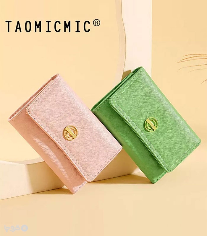 کیف پول زنانه تاشو زیپ دار Taomicmic تائومیک میک طرح کلاسیک سگک دار