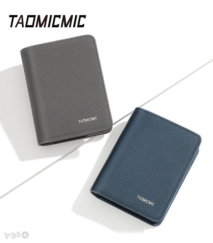 کیف پول مردانه تاشو زیپ دار Taomicmic تائومیک میک طرح کلاسیک