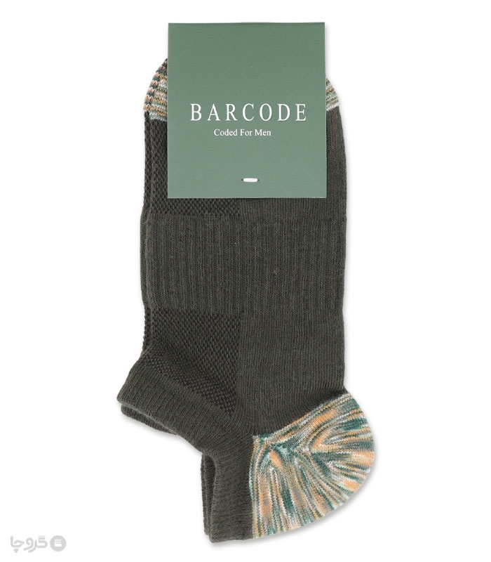 جوراب مچی پاشنه و پنجه حوله‌ای Barcode بارکد طرح پاشنه ابر و بادی