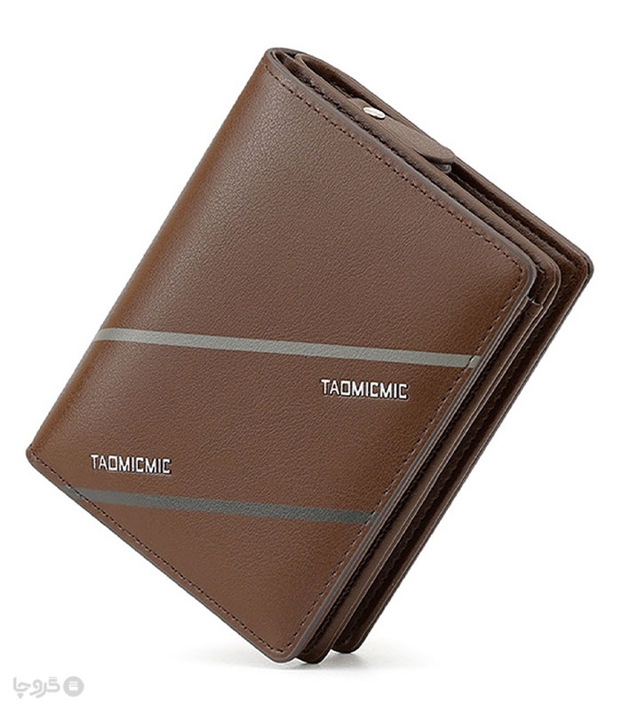 کیف پول مردانه تاشو زیپ دار Taomicmic تائومیک میک طرح کلاسیک 4
