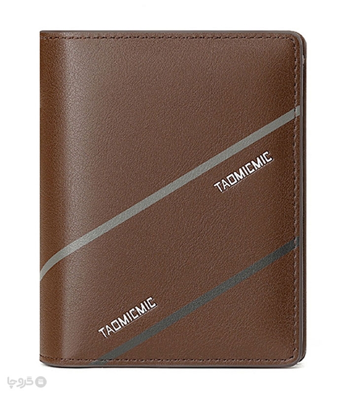 کیف پول مردانه تاشو زیپ دار Taomicmic تائومیک میک طرح کلاسیک 4