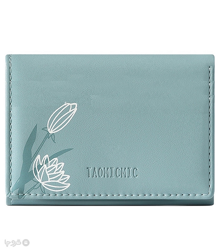 کیف پول زنانه تاشو دکمه دار Taomicmic تائومیک میک طرح شاخه گل