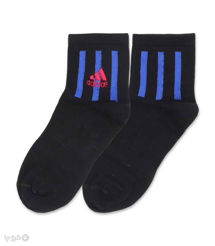 جوراب نیم ساق گلدوزی کد 80002 طرح Adidas