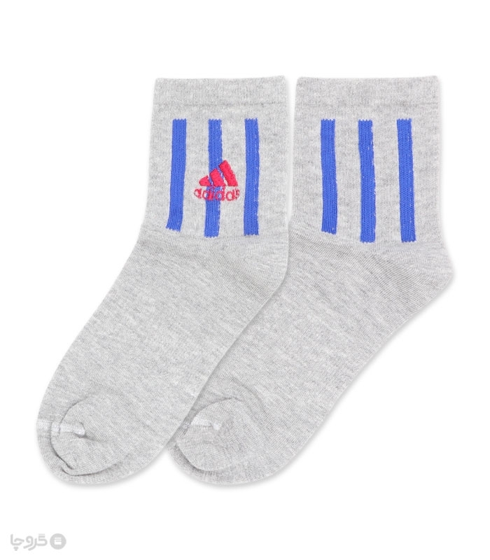 جوراب نیم ساق گلدوزی کد 80002 طرح Adidas