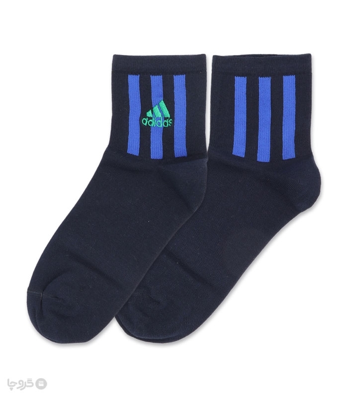 جوراب نیم ساق گلدوزی کد 80002 طرح Adidas