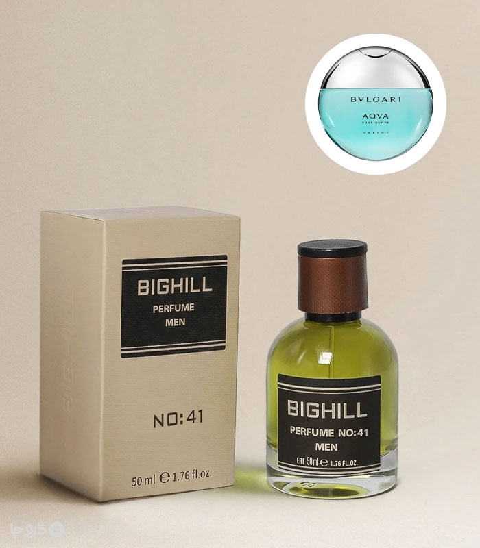 پرفیوم مردانه بیگهیل Bighill کد M41 رایحه Aqva Marine Bvlgari