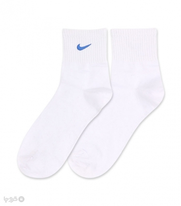 جوراب نیم ساق کش انگلیسی کد 9901 گلدوزی طرح Nike