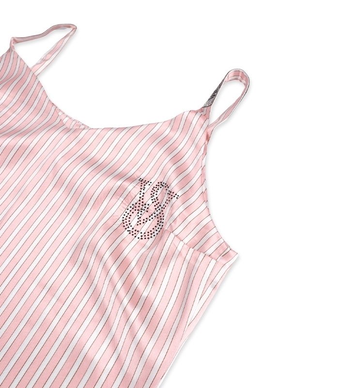 ست شورتک و تاپ بندی ساتن Ema اما کد 2811 طرح Victoria's Secret