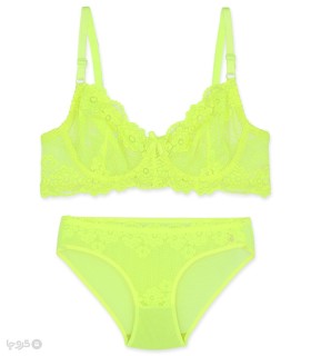 ست شورت و سوتین تور و گیپور فنردار ژوبین کد 111