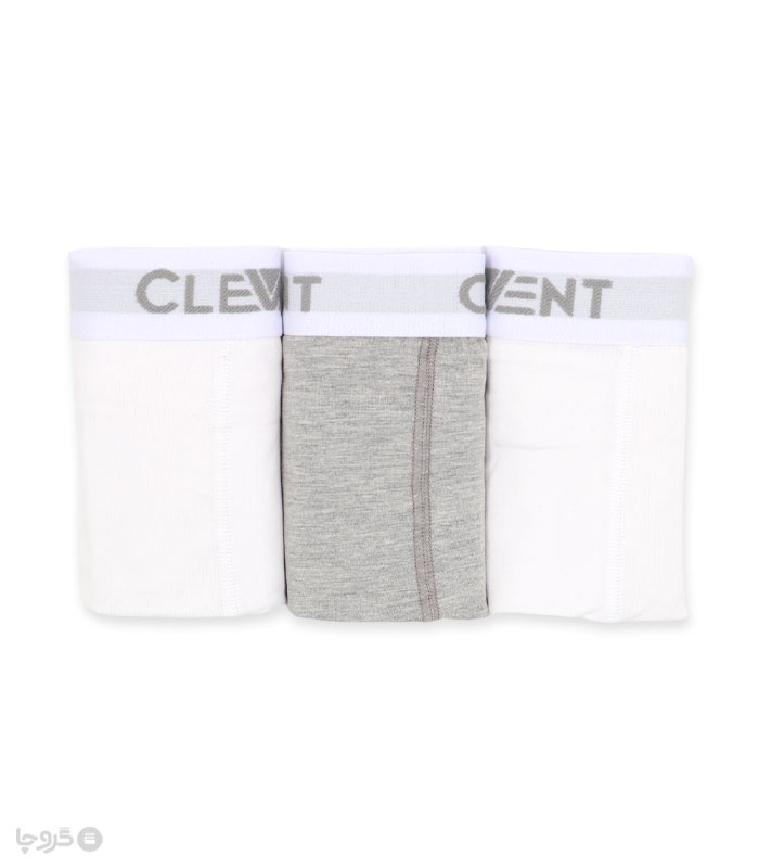 پک شورت مردانه پادار نخی کش از رو Clevent کلونت کد 2408 - بسته 3 عددی