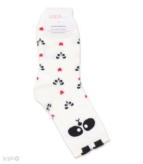 جوراب نیم ساق Coco & Hana گوشدار طرح پاندا