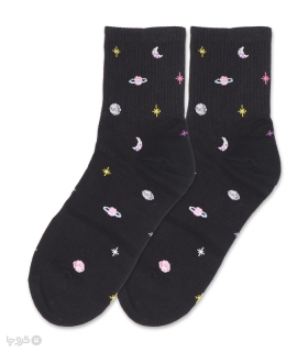 جوراب نیم ساق کش انگلیسی Coco & Hana طرح منظومه شمسی