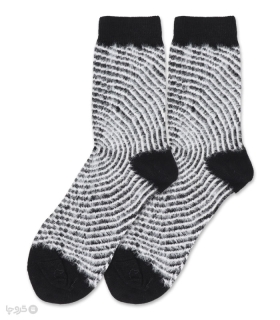 جوراب پشمی موهر ساقدار طرح رینگی