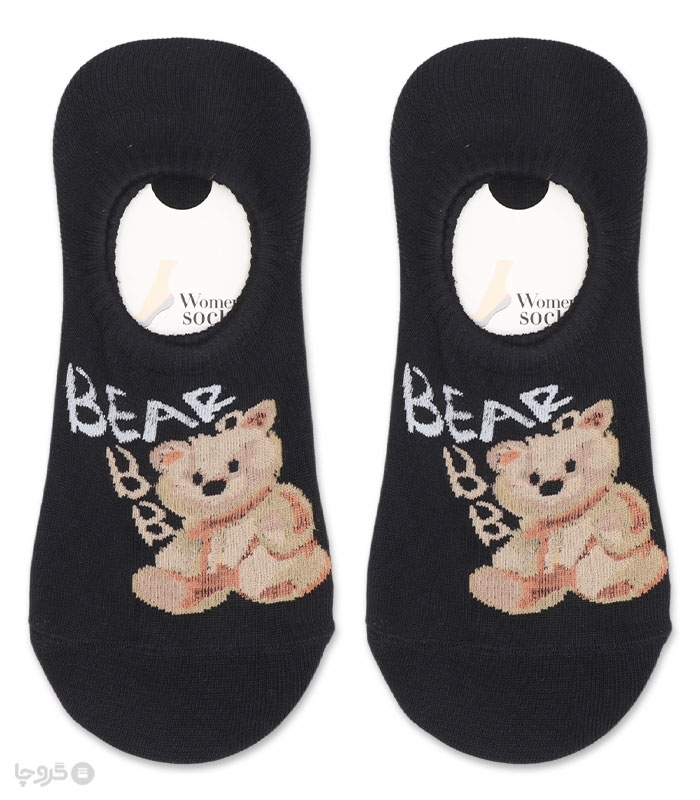 جوراب کالج پشت ژله‌ای کد 6000 طرح Bear