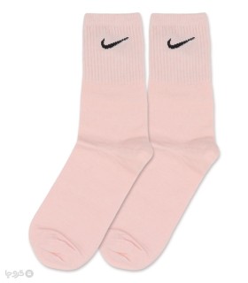 جوراب ساقدار کش انگلیسی طرح Nike طیف صورتی