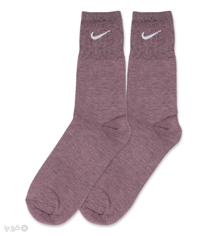 جوراب ساقدار کش انگلیسی طرح Nike طیف بنفش