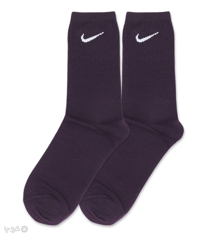 جوراب ساقدار کش انگلیسی طرح Nike طیف بنفش
