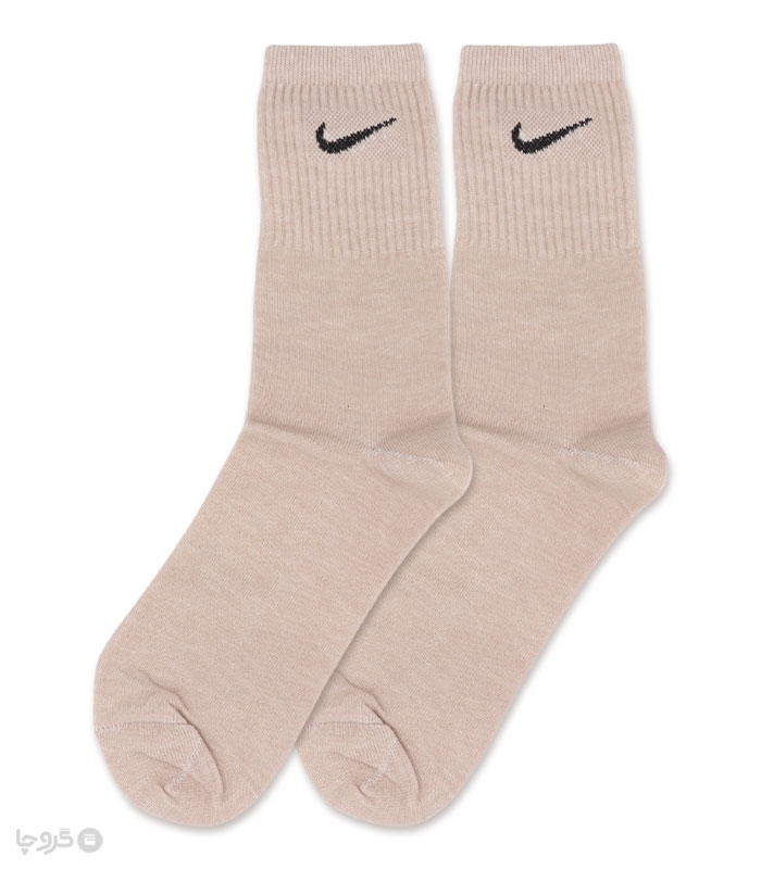 جوراب ساقدار کش انگلیسی طرح Nike طیف قهوه‌ای 