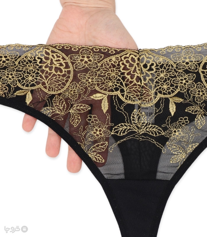 ست شورت و سوتین توری فنردار Bereta برتا گلدوزی کد 2420BBG