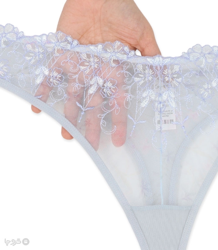 ست شورت و سوتین توری فنردار Bereta برتا گلدوزی کد 2420BL