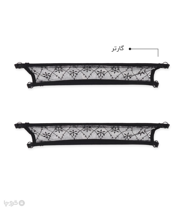 ست شورت و سوتین توری فنردار Bereta برتا گلدوزی کد 4041B