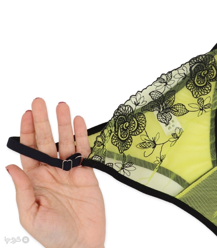 ست شورت و سوتین توری فنردار Bereta برتا گلدوزی کد 2420UG