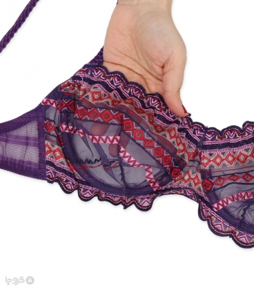 ست شورت و سوتین توری فنردار Bereta برتا گلدوزی کد 2420PU