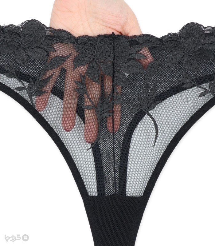 ست شورت و سوتین توری فنردار Bereta برتا گلدوزی کد 2420DB