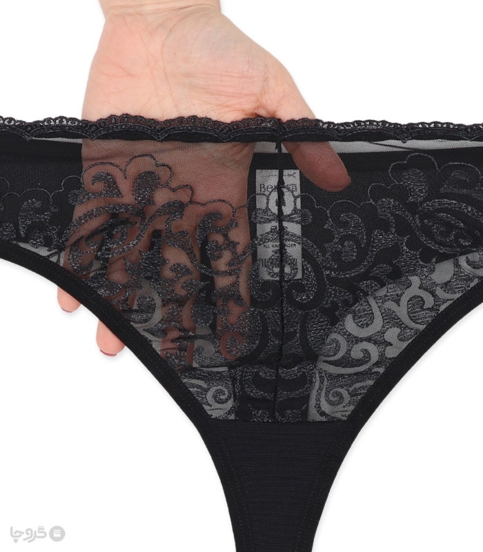 ست شورت و سوتین توری فنردار Bereta برتا گلدوزی کد 2420AB