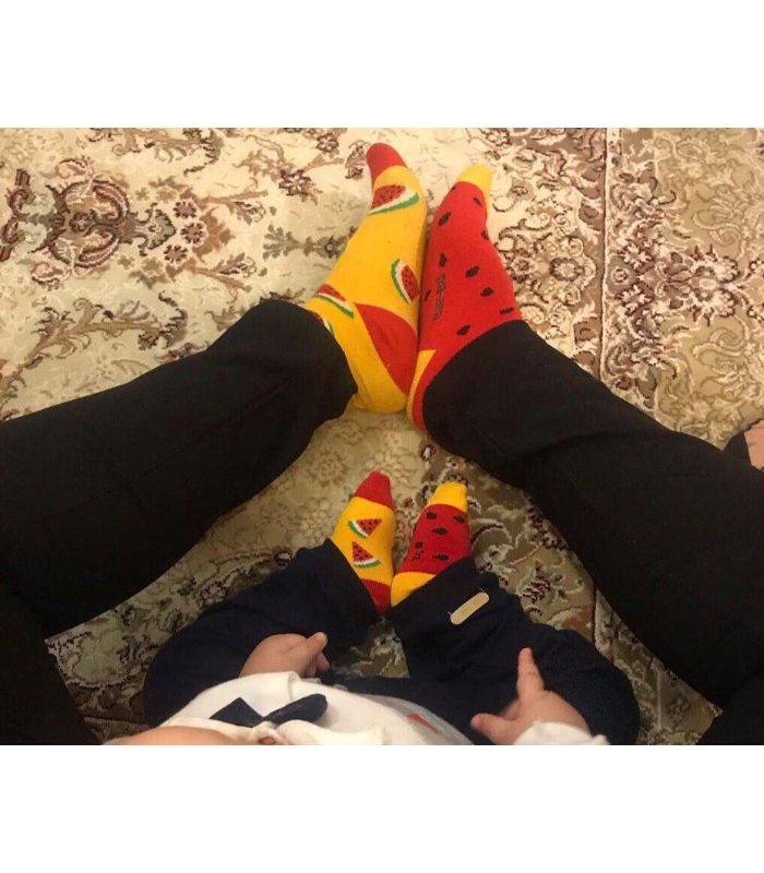 جوراب نانو بچگانه پاآرا طرح هندوانه